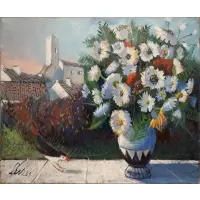 Charles Levier, Lever du Soleil (Sunrise), Oil on canvas