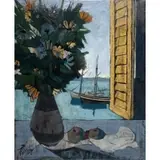 Charles Levier, Fleurset Verdures (Flowers and Greenery), Oil on canvas