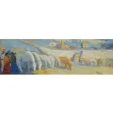 Eduard Pascual Monturiol, Horses and Figures at the Dock, Oil on canvas