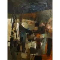 Further Out #4 by Judy Cassab, Oil on masonite, sold Jul 2024