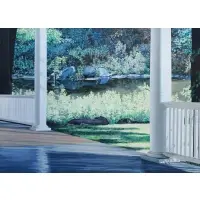 Alice Dalton Brown, View from the Porch, Oil on canvas