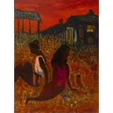 Vincent Smith, Picnic in the Backyard, Oil on masonite