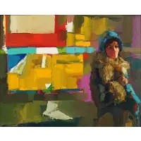 Caroline by Nicola Simbari, Oil on canvas, sold Jun 2024