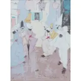 Luigi Cagliani, Carnival Figures, Pastel on paper