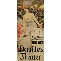 Adolph Münzer, Deutches Theater - Germany Theatre, Lithograph poster