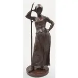 Alfred Boucher, Good large size in nice original brown patina