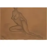 Joanne Audrey, Female Nude Study, 1976, Graphite on paper