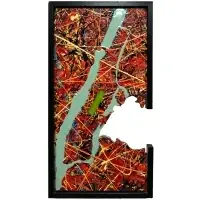 Ben Joyce, Manhattan, 2011, Mixed media on panel