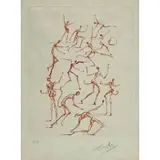 Les Demons by Salvador Dalí, Heliogravure and drypoint, sold Jun 2024