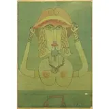 Paul Klee, Die Sangerin L. als Fiordiligi (The Singer L. as Fiordiligi), Watercolor and ink on paper mounted on board