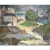 Florica Teisanu Apostoleanu, Santier Archelogic La Constanta (Archaeological Site at Constanta), Oil on canvas