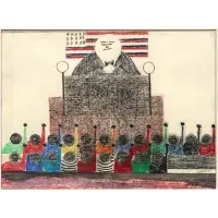 Panther 21 by Vincent Smith, Pen and watercolor, sold Jun 2024