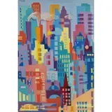 Roz Tanzman, NYC Skyline, Oil on canvas signed upper left