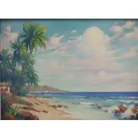 Carl Brandien, Untitled, Hawaii Oil on board