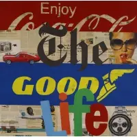 Jojo Anavim, Enjoy the good life, Acrylic / collage