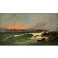 Henry Moore, The Cornish Coast, Oil on canvas
