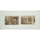 The Bedside Vigil by Pietro Annigoni, Two Works on Paper:(i) 'The Bedside Vigil' sketch, sold May 2024