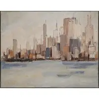 Mona Killpack, Manhattan Skyline, Oil on canvas