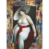 Leandro Velasco, Rachel or The Big White Hat, (#323), Oil on canvas