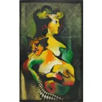 Leandro Velasco, Holding Dotti (#183), Oil on canvas
