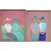 Jim N. Hill, Two works, Gouache