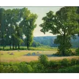 Frank Peyraud, Landscape with Trees, Oil on canvas