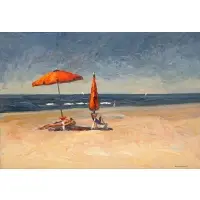 Nelson Holbrook White, Bagno La Salute, Viareggio #2 (Italy), Oil on board