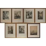Louis Orr, Dartmouth Row, Dartmouth College, Group of Seven Etchings:(i) 'Dartmouth Row, Dartmouth College'