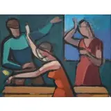 Leland Bell, Butterfly Group, Oil on board