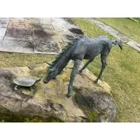 Deborah L. Copenhaver-Fellows, Untitled, Foal and turtle life size bronze sculpture