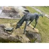 Deborah L. Copenhaver-Fellows, Untitled, Foal and turtle life size bronze sculpture