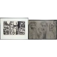 Here We Stand by Vincent Smith, 1974, Two Works on Paper:(i) 'Here We Stand', sold Apr 2024
