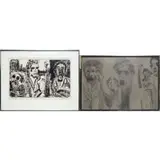Here We Stand by Vincent Smith, 1974, Two Works on Paper:(i) 'Here We Stand', sold Apr 2024