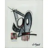 Vernon O'Meally, Untitled, Acrylic and collage on canvas