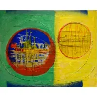 MR-016 by Marion Ranyak, Oil, sand, and cord on canvas, sold Apr 2024