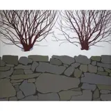 Marion Ranyak, Hedge in Snow, Acrylic on canvas