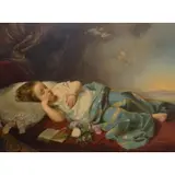 Antonio Rotta, A Sleeping Child, Oil on canvas