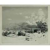 George Elbert Burr, Indian Home, Salt River Mountains, Arizona, Etching on laid paper