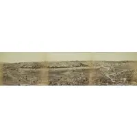 Félix Bonfils, Panorama De Jerusalem, Three Albumen prints
