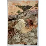 Amanda Richardson, Volcanic Rock, Snow Canyon, Utah, Mixed media textile collage tapestry