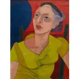 Unkown Artist, Cubist Style Portrait of a Woman, Oil on canvas