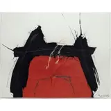 Jorge Machold, Abstract Composition, Mixed media on laid paper