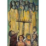 Frank Kleinholz, Come. Let us light the Menorah, Oil on masonite