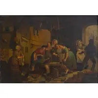 Thomas Webster, A Cool Reception, Oil on canvas