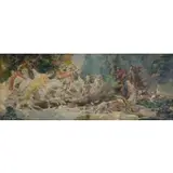 Edward J. Holslag, Hunt Scene, Watercolor, ink, and mixed media on paper