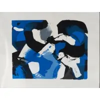 James Brooks, South Fork, Colored Lithograph