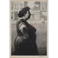 Boss of the Block by Martin Lewis, Etching and aquatint, sold Mar 2024