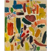 Taro Yamamoto, Abstract composition, Oil on canvas