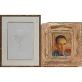 Jack W. Henderson, Portrait of a Gentleman in Profile, J. S., Pencil and mixed media