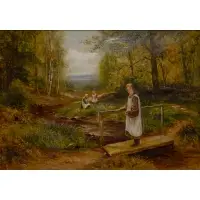Bluebells-Time in Devonshire by Ernest Walbourn, Oil on canvas, sold Mar 2024